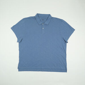 The Men's Store Cotton Slub Polo Shirt Coronet Blue Size 2XL 2794